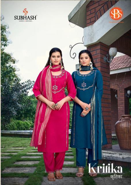 Subhash kritika 3pcs branded kurti wholesaler in surat